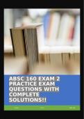 ABSC 160 EXAM 2 PRACTICE EXAM QUESTIONS WITH COMPLETE SOLUTIONS!!