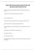 Pharm 895 Anticonvulsants Study Guide with Questions Solved 100% Correct