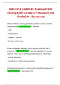 NUR 2513 (NUR2513) Maternal Child Nursing Exam 2 Correctly Answered and Graded A+| Rasmussen