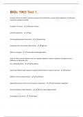 BIOL 1902 Test 1 Questions And Answers Rated A+