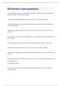 Oil burner's test Questions + Answers Graded A+