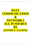   DATA COMMUNICATION & NETWORK 2 ALL IN SOURCE BY JAYSON C. LUCENA