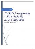 TMS3715 Assignment 4 2024 (652142) - DUE 9 July 2024