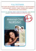 Test Bank For Maternal-Child Nursing, 6th Edition, by Emily Slone McKinney, All Chapters 1-55 LATEST