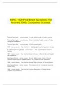 BSNC 1020 Final Exam Questions And Answers 100% Guaranteed Success.