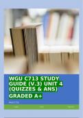 WGU C713 STUDY GUIDE (V.3) UNIT 4 (QUIZZES & ANS) GRADED A+