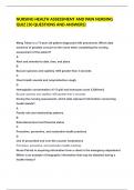 NURSING HEALTH ASSESSMENT AND PAIN NURSING QUIZ (30 QUESTIONS AND ANSWERS) 