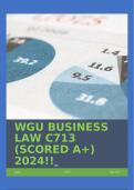 WGU BUSINESS LAW C713 (SCORED A+)  2024!!