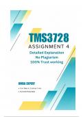 TMS3728 Assignment 4 (COMPLETE QUESTIONS & ANSWERS) 2024 - DUE 8 July 2024