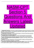 NASM-CPT Section 5 Questions & Answers Latest Updated