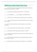 Oklahoma state board test prep Questions + Answers Graded A+
