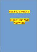 NSG 6020 Week 8 Quiz 2 QUESTIONS AND ANSWERS