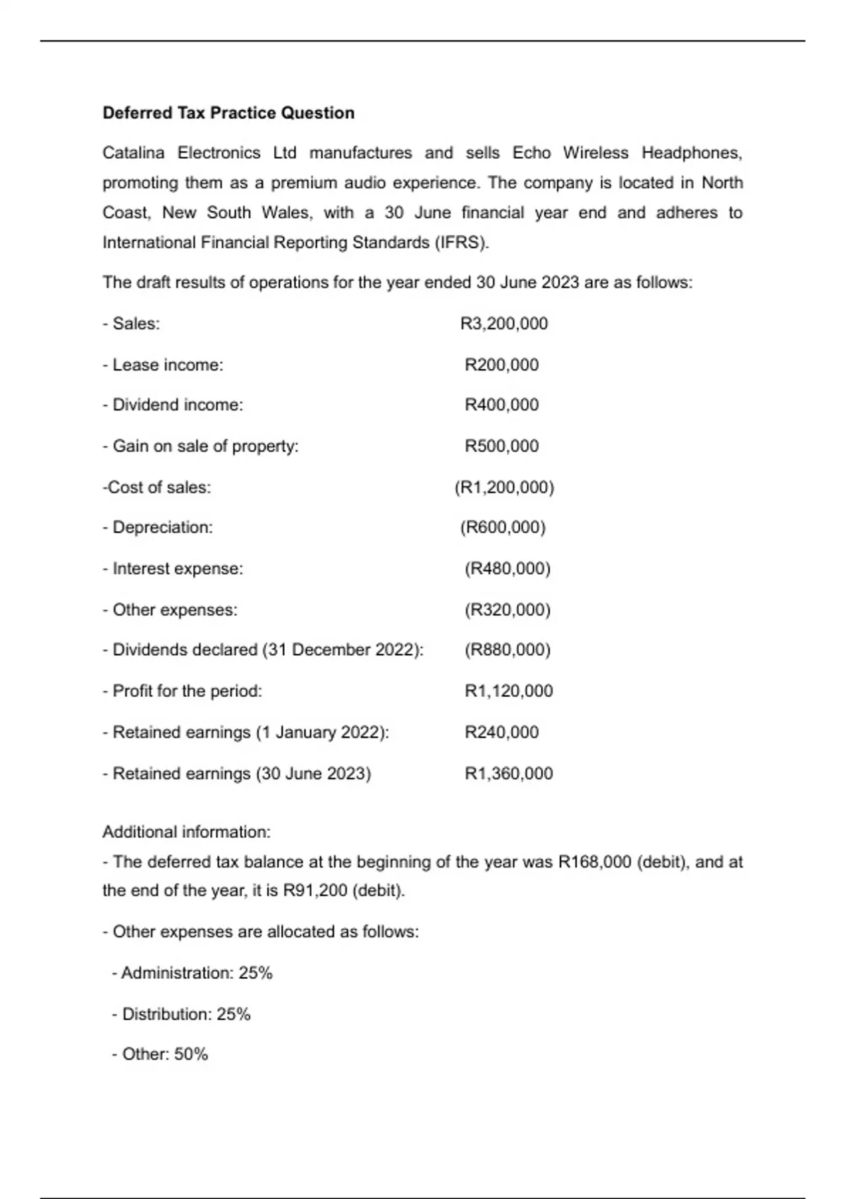 MANCOSA Group Financial Statements and Taxation Revision - Financial ...