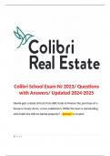 Colibri School Exam NJ 2023/ Questions with Answers/ & Colibri Practice Test/ 100+ Questions & Answers/ Exam Pack.