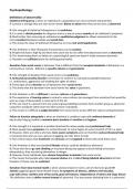 AQA A level psychology psychopathology revision/lesson notes  