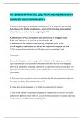 ATI LEADERSHIP PRACTICE QUESTIONS AND ANSWERS WITH COMPLETE SOLUTIONS GRADED A