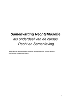 Samenvatting Rechtsfilosofie (Recht en Samenleving)