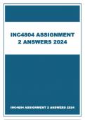 INC4804 ASSIGNMENT 2 ANSWERS 2024