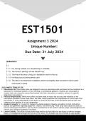 EST1501 Assignment 3 (ANSWERS) 2024 - DISTINCTION GUARANTEED