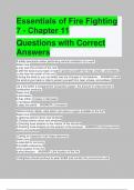 Essentials of Fire Fighting 7 - Chapter 4 Exam Questions with Correct Answers