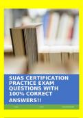 SUAS CERTIFICATION PRACTICE EXAM QUESTIONS WITH 100% CORRECT ANSWERS!!