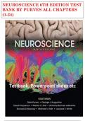 NEUROSCIENCE 6TH EDITION TEST BANK BY PURVES ALL CHAPTERS (1-24)