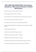 MK1 SWE 2024 QUESTIONS  Actual Exam Questions  100% Correct Answers  Verified 2024 Version