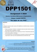 DPP1501 Assignment 3 (COMPLETE ANSWERS) 2024 (843761) - DUE 29 July 2024