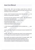 Iowa Core Manual QUESTIONS & ANSWERS 2024 ( A+ GRADED 100% VERIFIED)