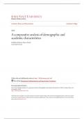 A comparative analysis of demographic and academic characteristics