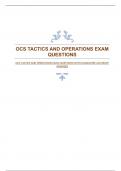 OCS TACTICS AND OPERATIONS EXAM QUESTIONS WITH GUARANTEE ACCURATE ANSWERS