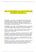  EPIC FUNDAMENTALS QUESTIONS AND ANSWERS GRADED A+.