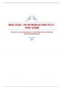 WGU D322 - PA INTRODUCTION TO IT -TEST EXAM WITH GUARANTEED ACCURATE ANSWERS 2024