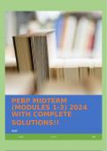 PEBP MIDTERM (MODULES 1-3) 2024 WITH COMPLETE SOLUTIONS!!