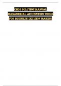 Ch05 solution manual managerial accounting tools for business decision making