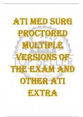 ATI Med Surg  ProctORED  MULTIPLE  VERSIONS OF  THE EXAM AND  OTHER ATI  EXTRA