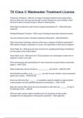 TX Class C Wastewater Treatment License Questions & answers