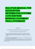 SOLUTION MANUAL FOR ACCOUNTING INFORMATION SYSTEMS (13TH EDITION) MARSHALLB.ROMNEY  PAULJ.STEINBART