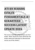 ATI RN NURSING  Evolve  Fundamentals A+  GURANTEED  SUCCESS LATEST  UPDATE 2024