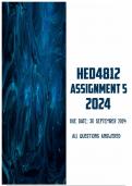 HED4812 Assignment 5 2024 | Due 30 September 2024