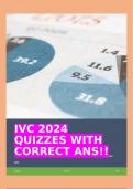 IVC 2024 QUIZZES WITH CORRECT ANS!!