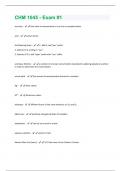 CHM 1045 - Exam #1 Questions With Answers Graded A+ Assured Success