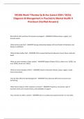 NR 606 Week 7 Review Qs & Ans (Latest 2024 / 2025):  Diagnosis & Management in Psychiatric Mental Health II  Practicum (Verified Answers)