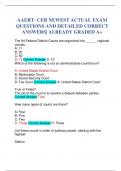 AAERT- CER NEWEST ACTUAL EXAM QUESTIONS AND DETAILED CORRECT ANSWERS| ALREADY GRADED A+