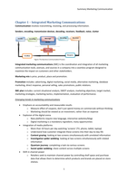 Marketing Communication Summary 2016