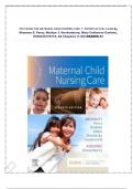 TEST BANK FOR MATERNAL CHILD NURSING CARE 7TH EDITION ACTUAL EXAM by Shannon E. Perry, Marilyn J. Hockenberry, Mary Catherine Cashion, 9780323776714, All Chapters (1-50) GRADED  A+