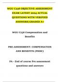 WGU C236 OBJECTIVE ASSESSMENT EXAM LATEST 2024 ACTUAL QUESTIONS WITH VERIFIED  ANSWERS|GRADED A+