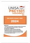 PSC1501 ASSIGNMENT: 03....DUE DATE: 05 July 2024