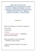 NR507 /NR 507 ADVANCED  PATHOPHYSIOLOGY MIDTERM EXAM 2024  NEWEST 2 VERSIONS (VERSION A AND B)  COMPLETE 260 QUESTIONS WITH DETAILED  VERIFIED ANSWERS (100% CORRECT)  /ALREADY GRADED A+ // BRAND NEW!!