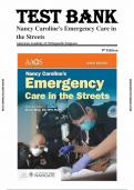 Test Bank for Nancy Caroline's Emergency Care in the Streets Essentials Package 9th Edition by American Academy of Orthopaedic Surgeons (Complete 53 Chapters)